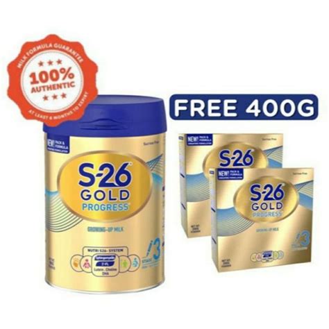 Wyeth S 26 S26 Gold Progress Growing Up Milk 900g Free 400g