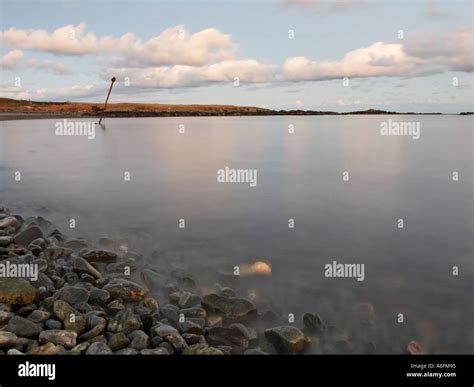 Sunset Pebble Beach Shetland Stock Photo Alamy