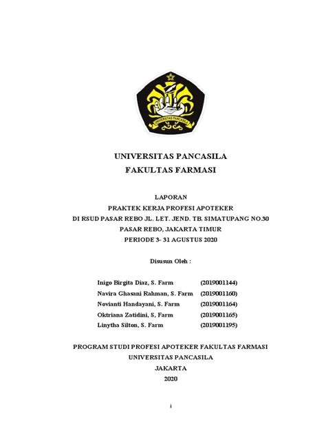 Laporan Pkpa Rsud Pasar Rebo Pdf