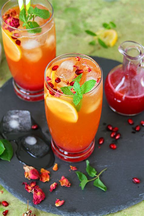 Stay Cool This Summer With Pomegranate Rose Iced Tea - Gitadini