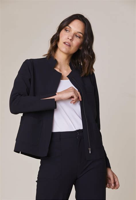 Veste Octavia en jersey technique noire