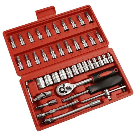 pcs set  ratchet wrench combination socket tool set kit