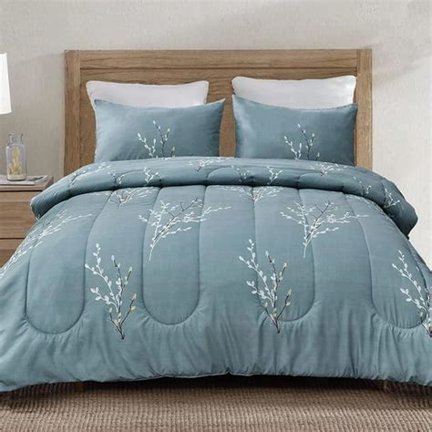 Exclusivo Mezcla 3-Piece Floral King Bedding Set, Microfiber Down ...