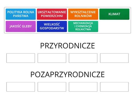 CZYNNIKI ROZWOJU ROLNICTWA Posortuj