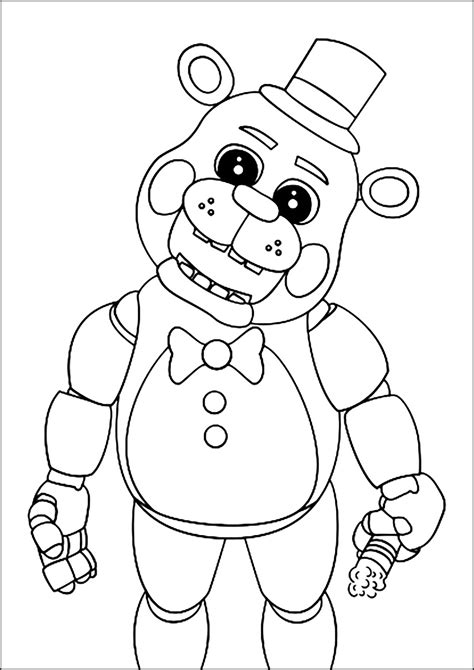 ¡freddy Fazbear Effrayant Páginas De Fnaf Para Imprimir