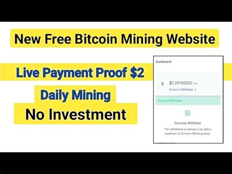 New Free Bitcoin Mining Website Live Payment Proof New Free Cloud