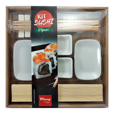 Kit Para Sushi 9 Peças Comida Japonesa Hashi Wincy MercadoLivre