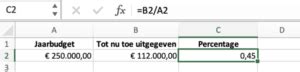 Procenten Berekenen Excel Uitleg En Voorbeeld