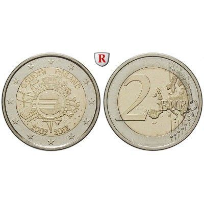 Finnland Republik 2 Euro 2011 Bfr 2 Euro 2011 10 Jahre Euro