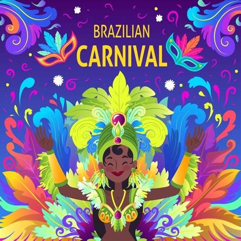 Rio Carnival Poster Theme Brazil Carnaval Mask Show Parade Artofit