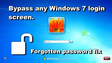 How To Fix Forgotten Windows 7 Password Bypass Login Screen And Reset Password Youtube