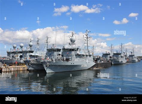 Germany Schleswig Holstein Kiel Naval Base Naval Ships Stock