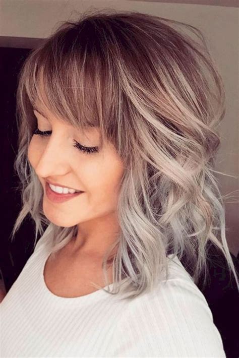 Best Hairstyles With Bangs Youll Want To Copy Medium Length Hair