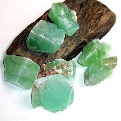 Green Calcite Gemstone Raw Rough Natural Stone Specimen Etsy