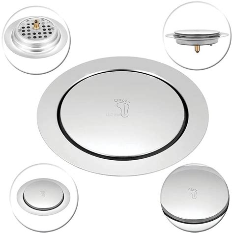 Kit Ralo Click Inteligente Redondo Para Banheiro X Cm Inox Pop Up