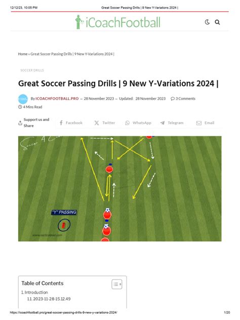 Great Soccer Passing Drills 9 New Y Variations 2024 Icoachfootball Pro Pdf Association