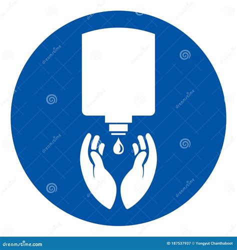 Use Hand Sanitiser Clean Hands Wash Hand Sanitizer Sign Symbol Sign