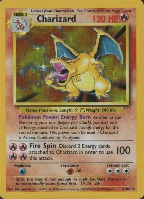 1999 Pokemon Game Charizard Holo #4 Non-Sports - VCP Price Guide