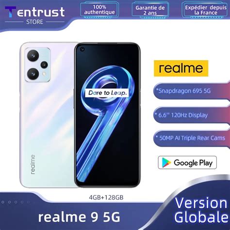 Realme teléfono inteligente 9 5G versión Global procesador Snapdragon