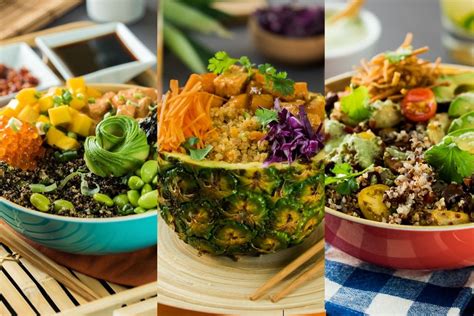 3 Bowls de Quínoa Quinoa Comida étnica Recetas saludables