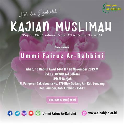 Kajian Rutin Khusus Muslimah Kitab Adab Dan Aturan Berumah Tangga