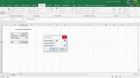 Savoir Comment Utiliser La Valeur Cible Sur Excel 2016 YouTube