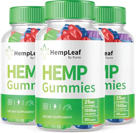 Amazon 3 Pack Hemp Leaf Gummies Official Formula Hemp Leaf