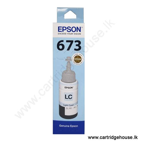 Epson 673 LC T6735 70ml Light Cyan Ink Bottle CartridgeHouse Lk