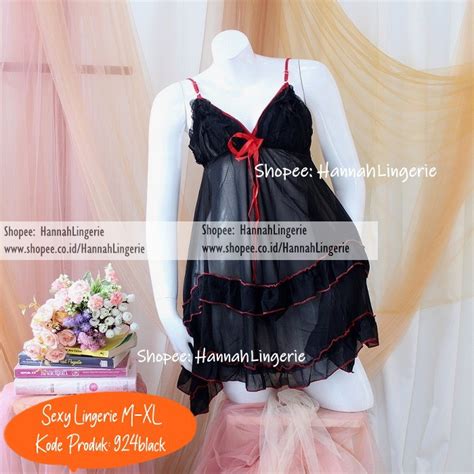 Jual Transparan Lingerie M L Xl Baju Tidur Transparan Premium Seksi Cantik Lingerie Wanita Baju