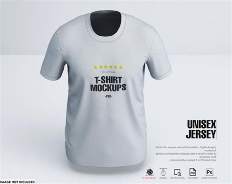 Maqueta De Camiseta De Jersey Unisex Anudada Plegada Archivo PSD Premium