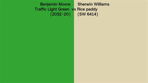 Benjamin Moore Traffic Light Green Vs Sherwin Williams Rice