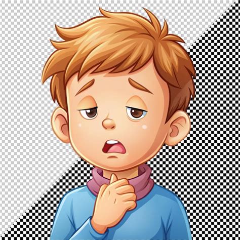 Premium Psd Sick Boy Vector On Transparent Background