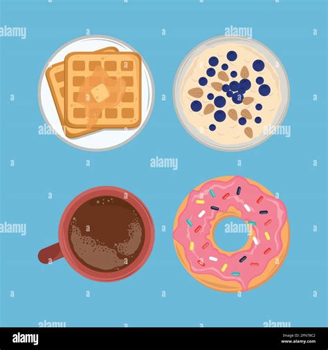 Breakfast Food Set Stock Vector Image And Art Alamy