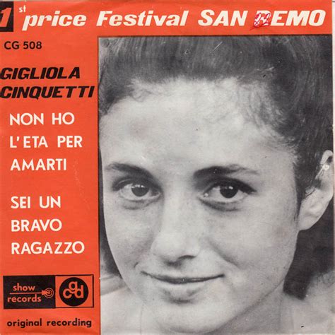 Non Ho L Et Gigliola Cinquetti San Remo Foto E Video