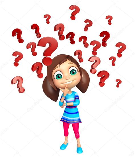 Kid Girl With Question Mark Sign Stock Photo By ©visible3dscience 123757304