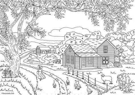 Houses Favoreads Coloring Club Detailed Coloring Pages