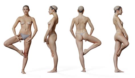 Nude Female Body Pose