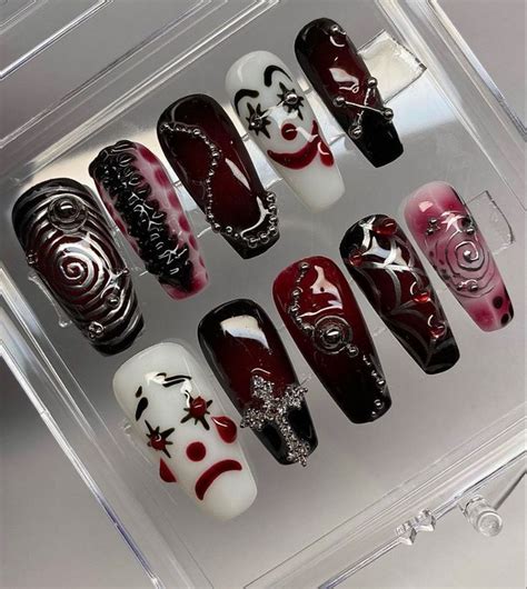 Pin By Qpid On Aaliyah Valentine Nail Inspo In Punk Nails