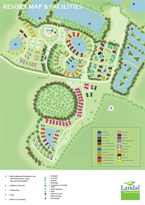 Resort Map Woodland Lakes Lodges Woodland Lakes Lodges