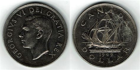 Kanada Neufundland 1 Dollar 1949 George VI Segelschiff Erhaltung