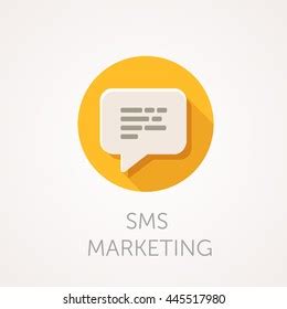 Sms Marketing Icon Flat Design Style Stock Vector Royalty Free