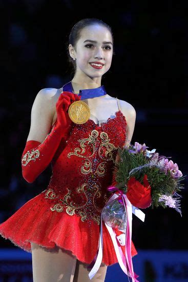 Russias Alina Zagitova Shows Her Gold Editorial Stock Photo Stock