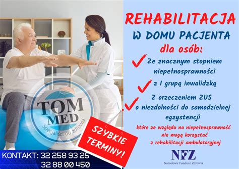 REHABILITACJA DLA OSÓB ZE ZNACZNYM STOPNIEM NIEPEŁNOSPRAWNOŚCI Tommed