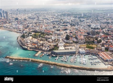 Tel Aviv Jaffa Yafo Old City Overview Town Israel Aerial View Photo Sea