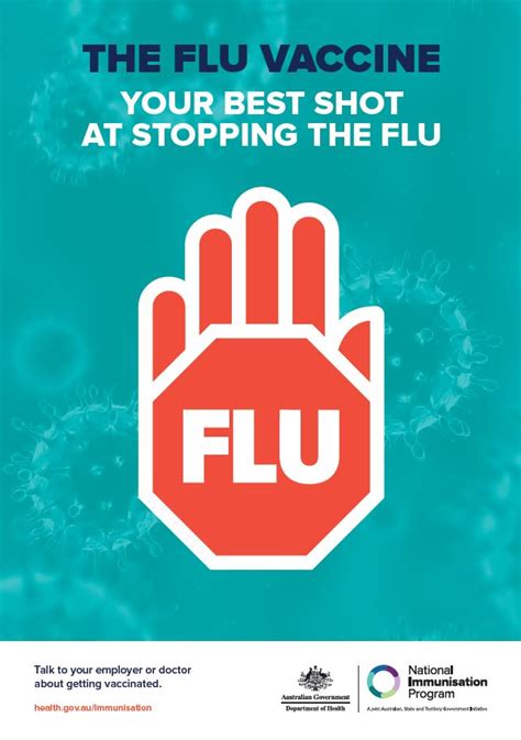 The flu vaccine — Your best shot at stopping the flu poster (aged care ...