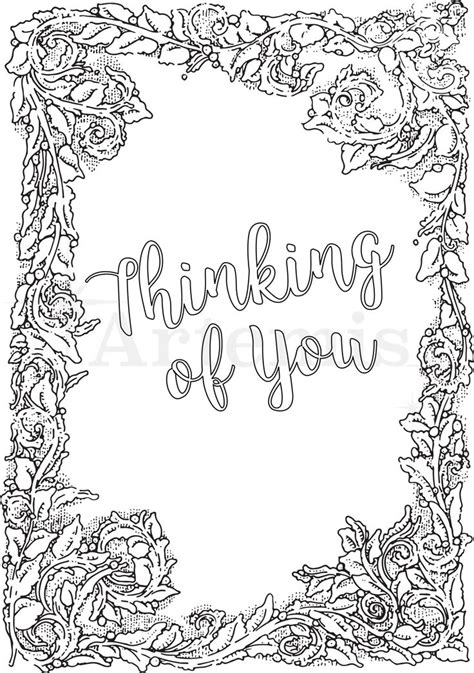 Thinking Of You Coloring Cards Coloring Pages