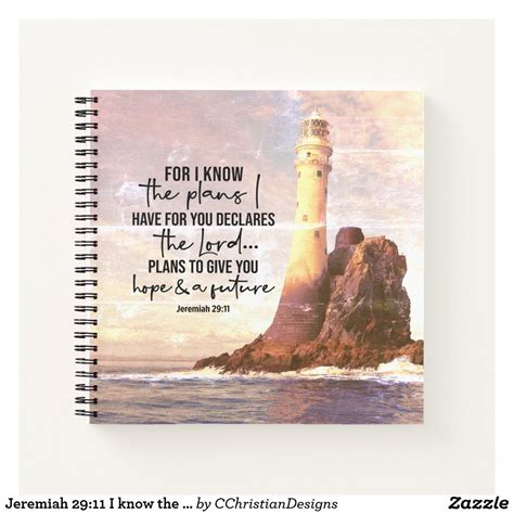 Jeremiah I Know The Plans I Have For You Notebook Zazzle I