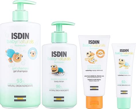 Isdin Baby Naturals Set Shmp 750ml B Lot 400ml F Cr 50ml Ointment