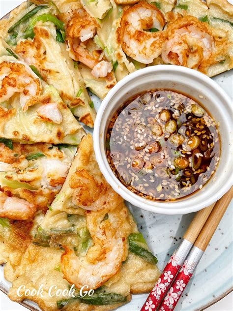 Korean Style Shrimp Pancakes COOK COOK GO