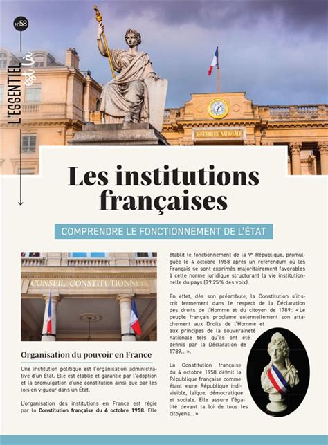 Les institutions françaises comprendre le fonctionnement de l Etat